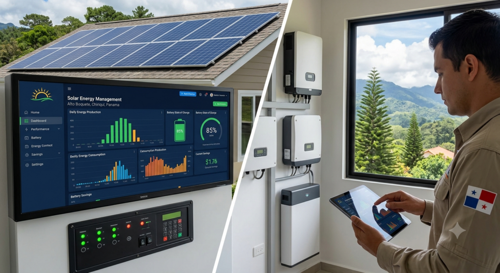 control digital de energía solar en Boquete